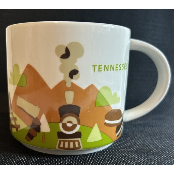 Starbucks Other - Starbucks Tennessee Coffee Cup Mug 2016 Train Guitar Music Mountain Animals Deer